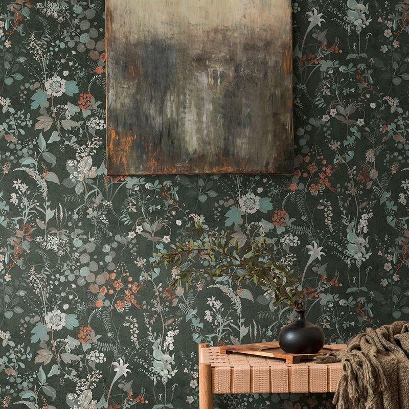 Tapete Braun, Grün, Schwarz, Anthrazit AS-Creation Vliestapete (1041995)