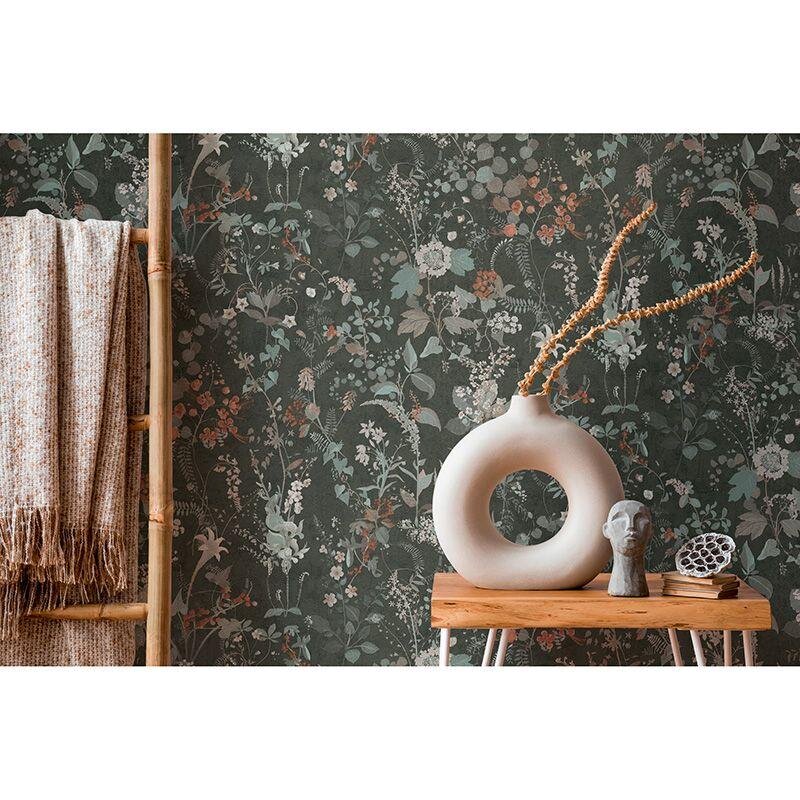 Tapete Braun, Grün, Schwarz, Anthrazit AS-Creation Vliestapete (1041995)