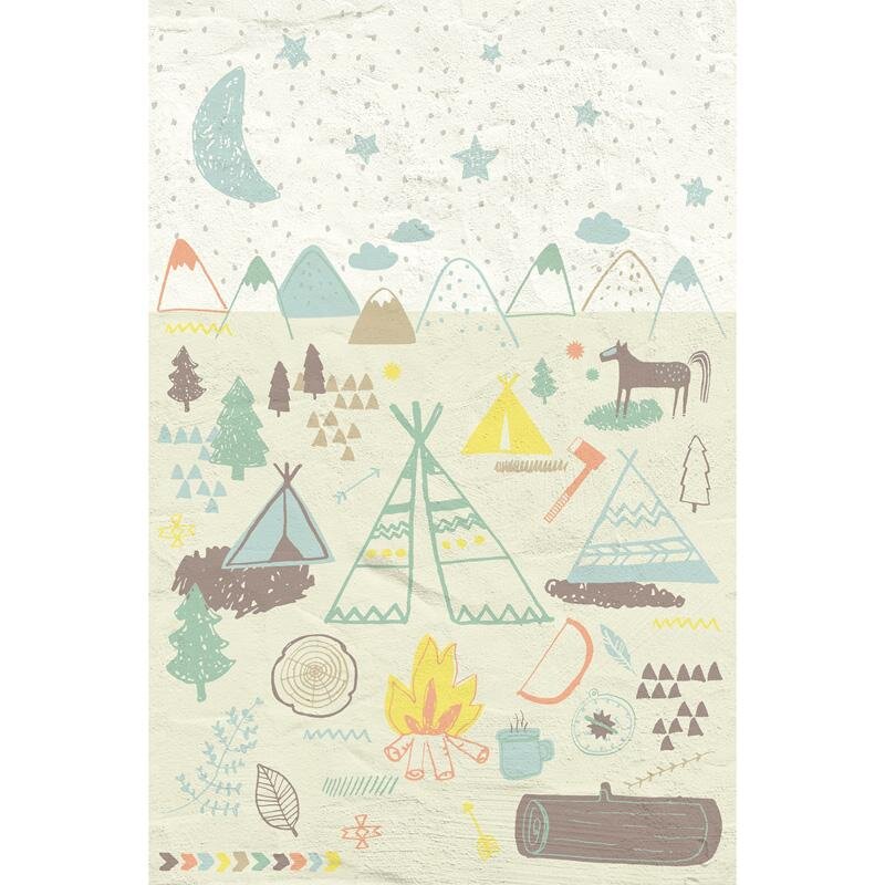 Digitaldruck-Tapete Bunt, Grün, Pastellfarben Eijffinger (1020909)