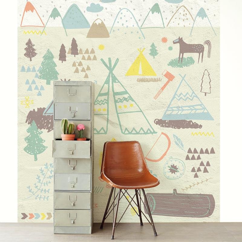 Digitaldruck-Tapete Bunt, Grün, Pastellfarben Eijffinger (1020909)