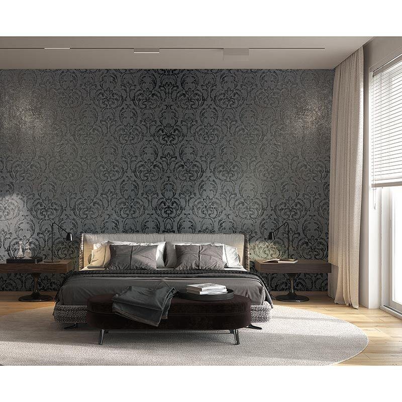 Tapete Schwarz, Anthrazit Novamur Vliestapete (1041949)