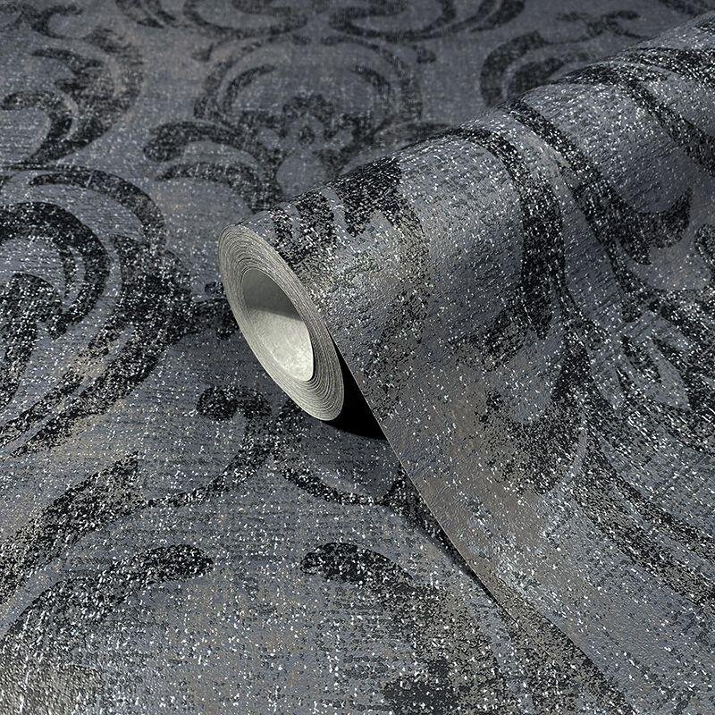 Tapete Schwarz, Anthrazit Novamur Vliestapete (1041949)