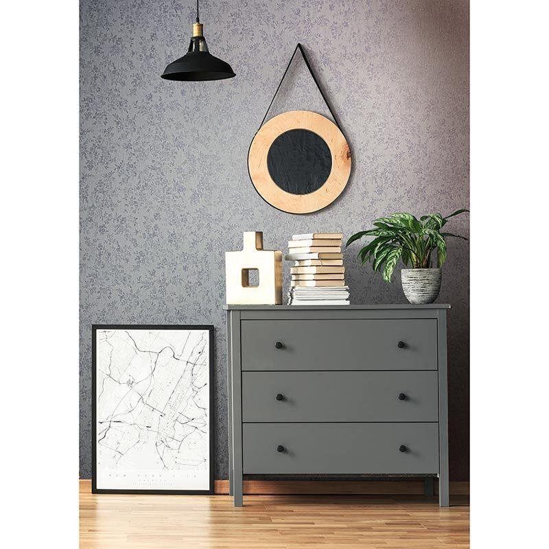 Tapete Blau, Lila, Flieder, Pastellfarben Novamur Vliestapete (1041916)