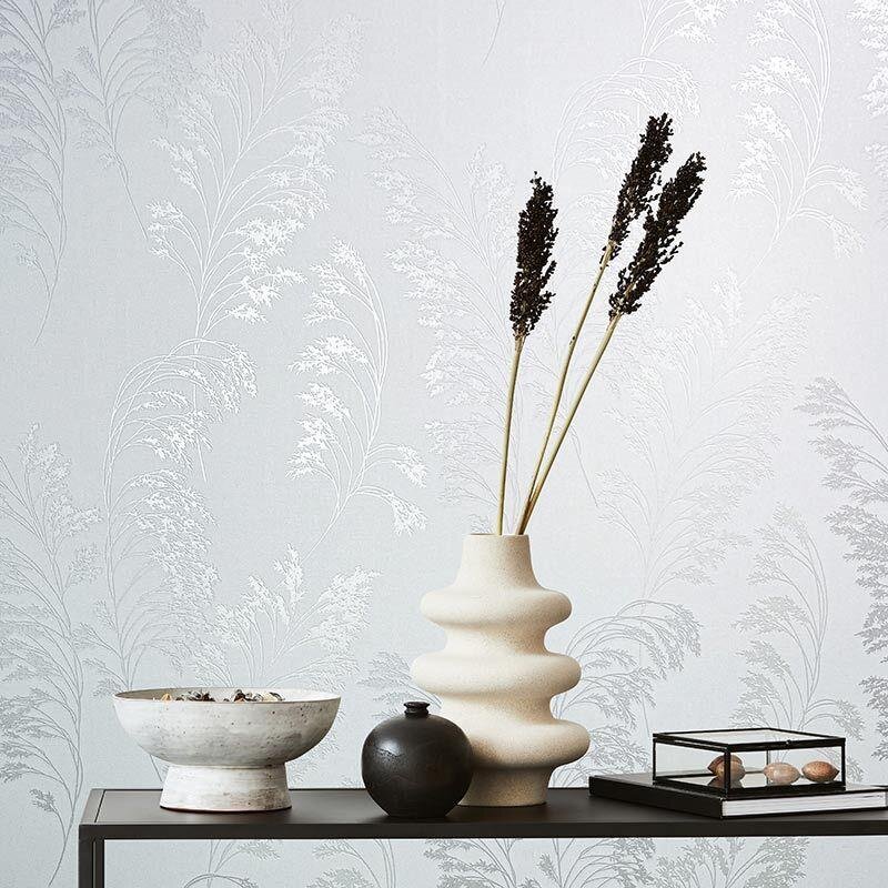 Tapete Grau, Silber, Weiß Novamur Vliestapete (1041901)