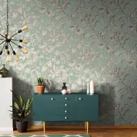 Tapete Gold, Kupfer, Gr&uuml;n Novamur Vliestapete (1041900)