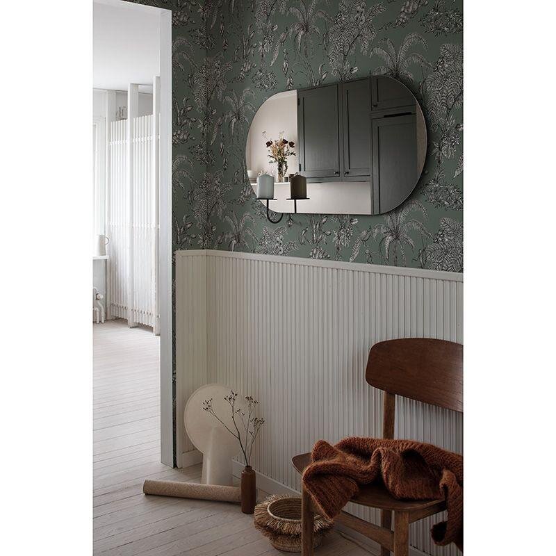 Tapete Grau, Silber, Grün, Schwarz-Weiß Sandberg Vliestapete (1041845)