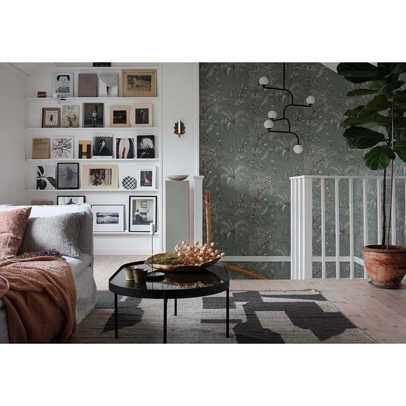 Tapete Grau, Silber, Grün, Schwarz-Weiß Sandberg Vliestapete (1041845)