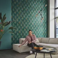 Tapete Gr&uuml;n, Petrol Guido Maria Kretschmer...