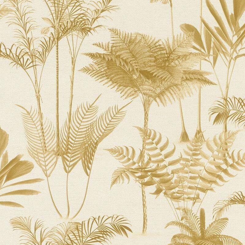 Tapete Beige, Creme, Braun, Gelb, Vanille Rasch Vliestapete (1041600)