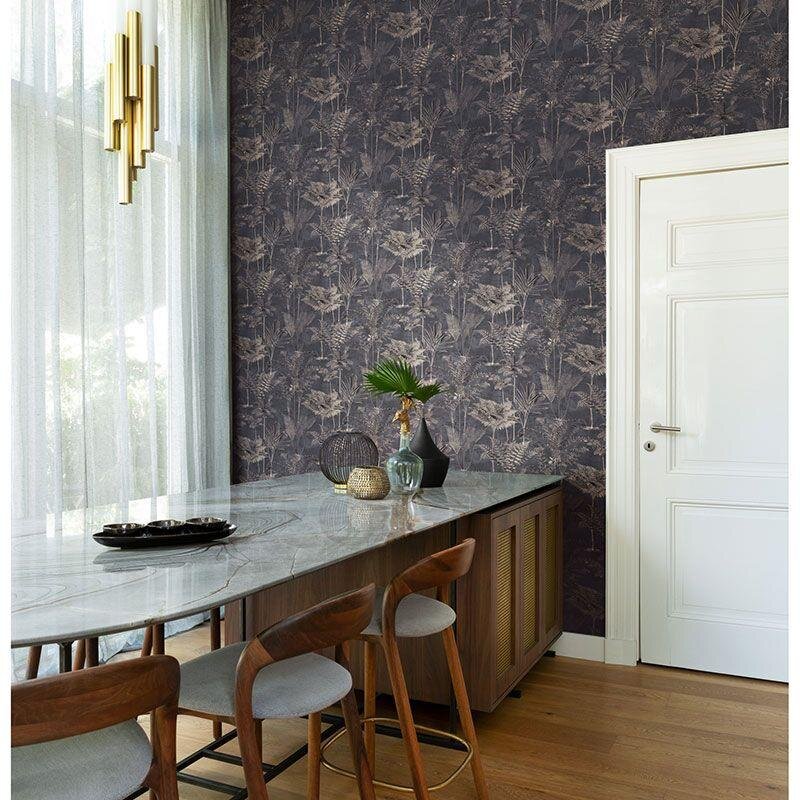 Tapete Braun, Gold, Kupfer, Schwarz, Anthrazit Rasch Vliestapete (1041601)