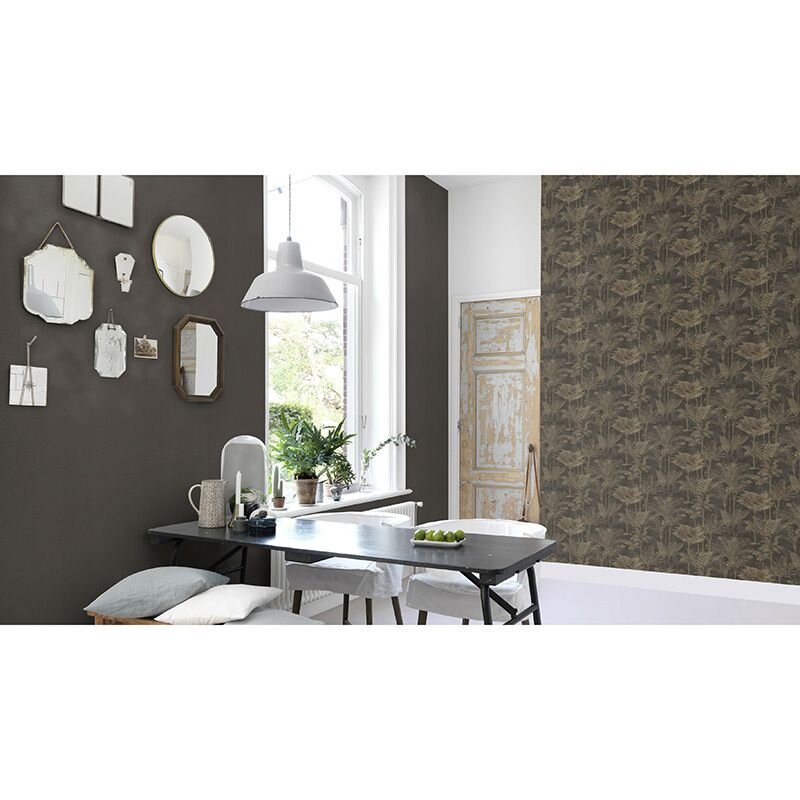 Tapete Braun, Gold, Kupfer, Schwarz, Anthrazit Rasch Vliestapete (1041601)