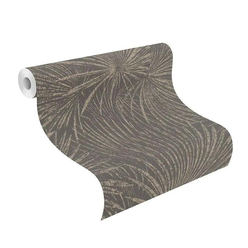 Tapete Gold, Kupfer, Schwarz, Anthrazit Rasch Vliestapete (1041613)