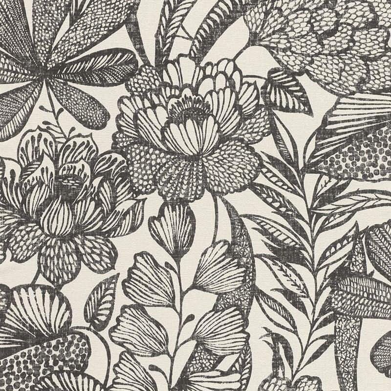 Tapete Schwarz-Weiß Rasch Vliestapete (1041602)