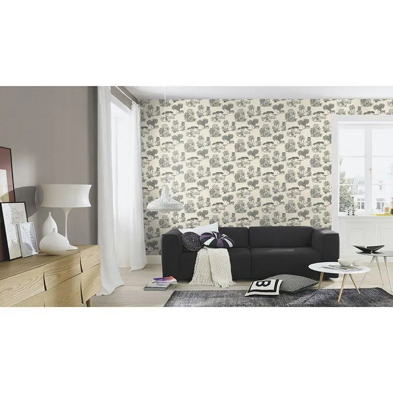 Tapete Schwarz-Weiß Rasch Vliestapete (1041594)