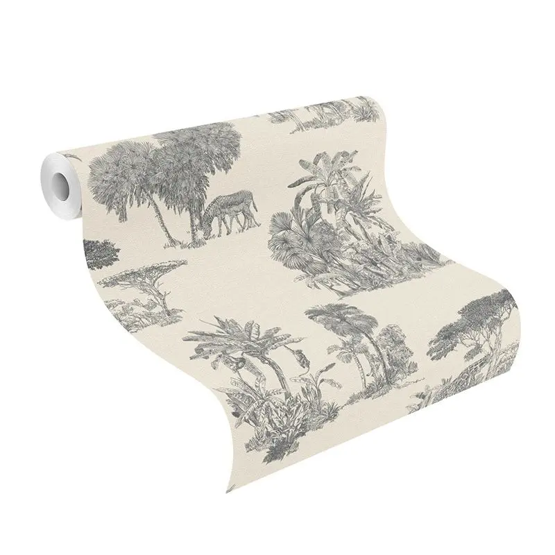 Tapete Schwarz-Weiß Rasch Vliestapete (1041594)