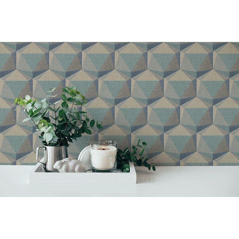 Tapete Beige, Creme, Blau, Braun, Grün Private Walls Vliestapete (1041591)