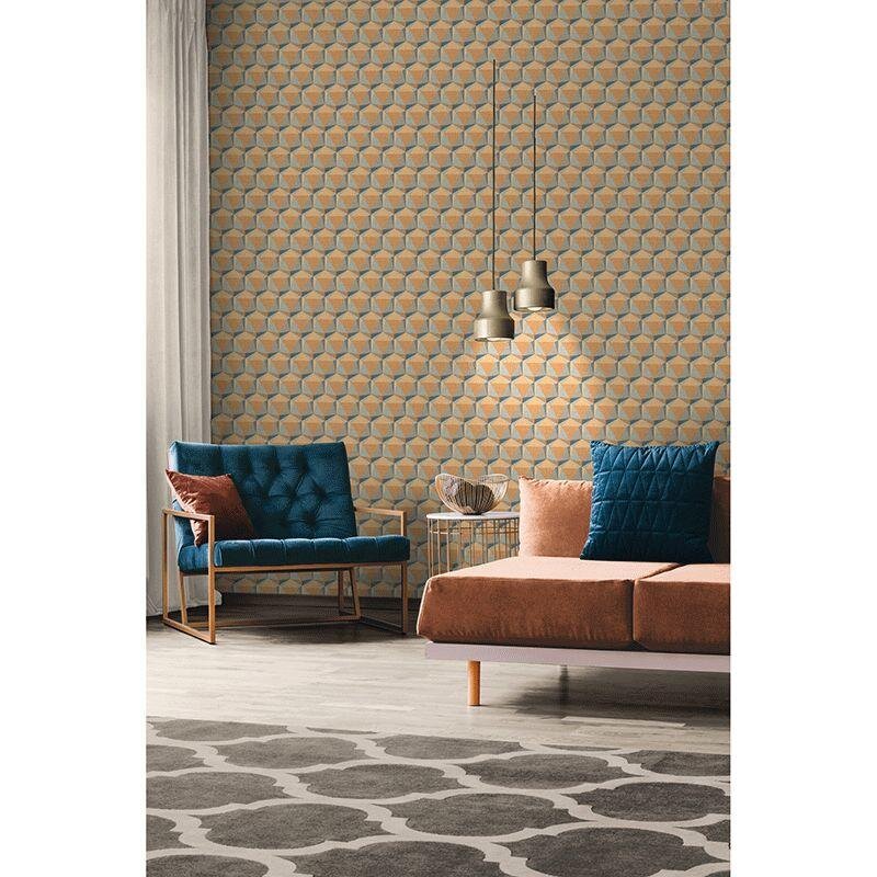 Tapete Blau, Braun Private Walls Vliestapete (1041590)