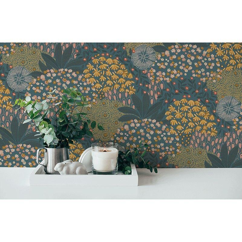 Tapete Blau, Gelb, Vanille, Grün, Petrol Private Walls Vliestapete (1041548)