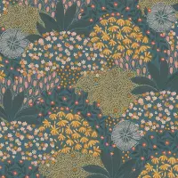 Tapete Blau, Gelb, Vanille, Gr&uuml;n, Petrol Private...