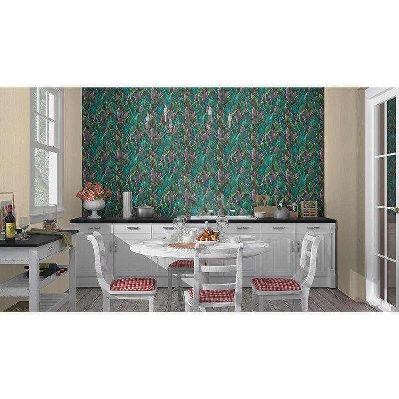 Tapete Blau, Grün, Petrol, Pink Rasch Vliestapete (1041481)