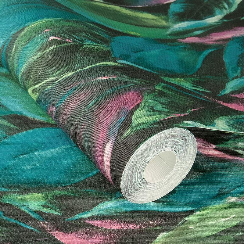 Tapete Blau, Grün, Petrol, Pink Rasch Vliestapete (1041481)
