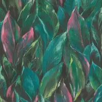 Tapete Blau, Gr&uuml;n, Petrol, Pink Rasch Vliestapete...