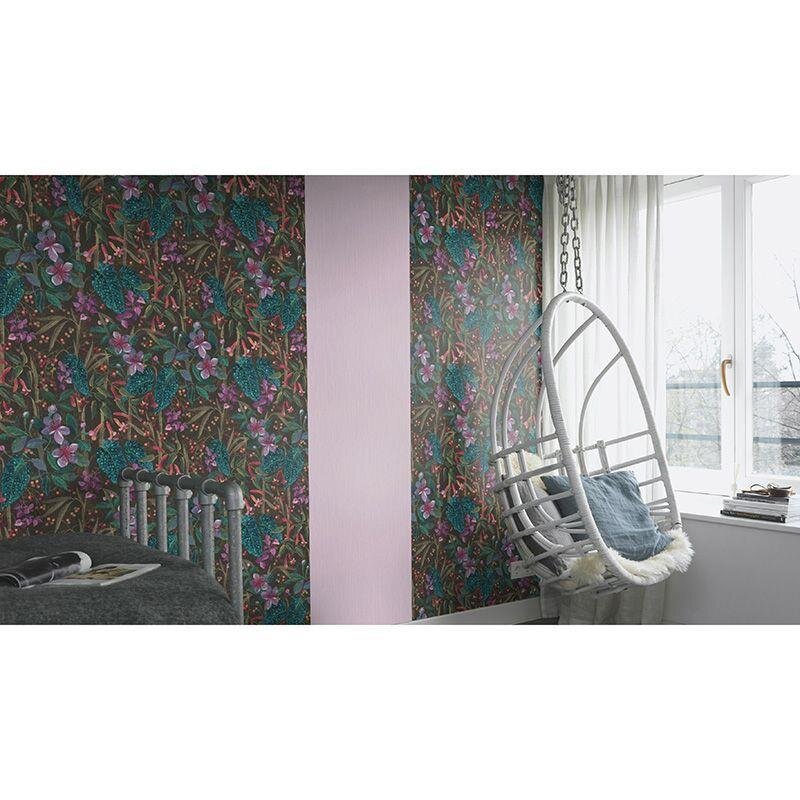Tapete Braun, Grün, Lila, Flieder, Rosa, Rose Rasch Vliestapete (1041500)