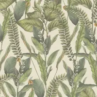 Tapete Beige, Creme, Gr&uuml;n livingwalls Vliestapete...