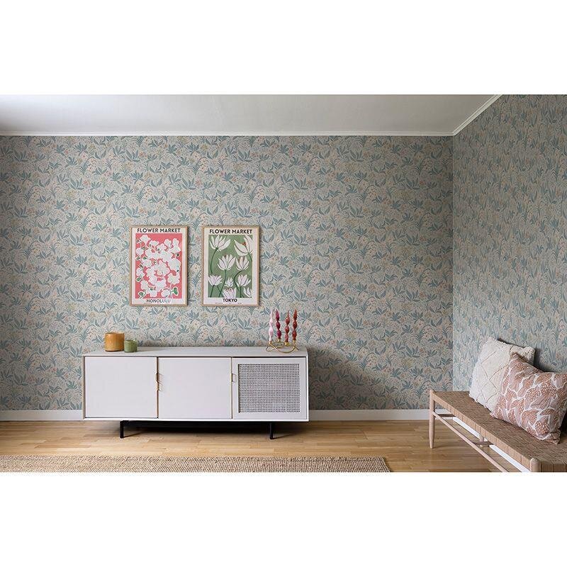 Tapete Blau, Grau, Silber Sandberg Vliestapete (1041384)