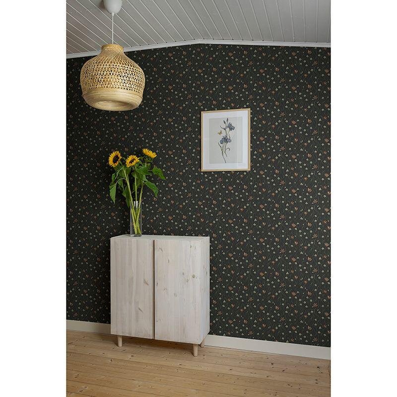 Tapete Braun, Grün Sandberg Vliestapete (1041383)