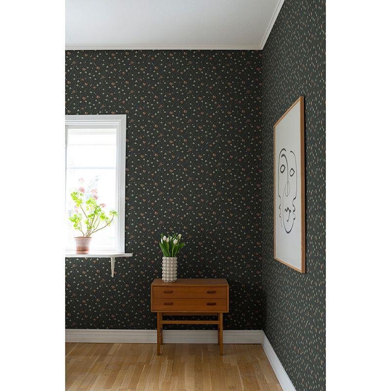 Tapete Braun, Grün Sandberg Vliestapete (1041383)