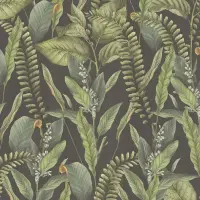 Tapete Gr&uuml;n, Schwarz livingwalls Vliestapete (1044320)