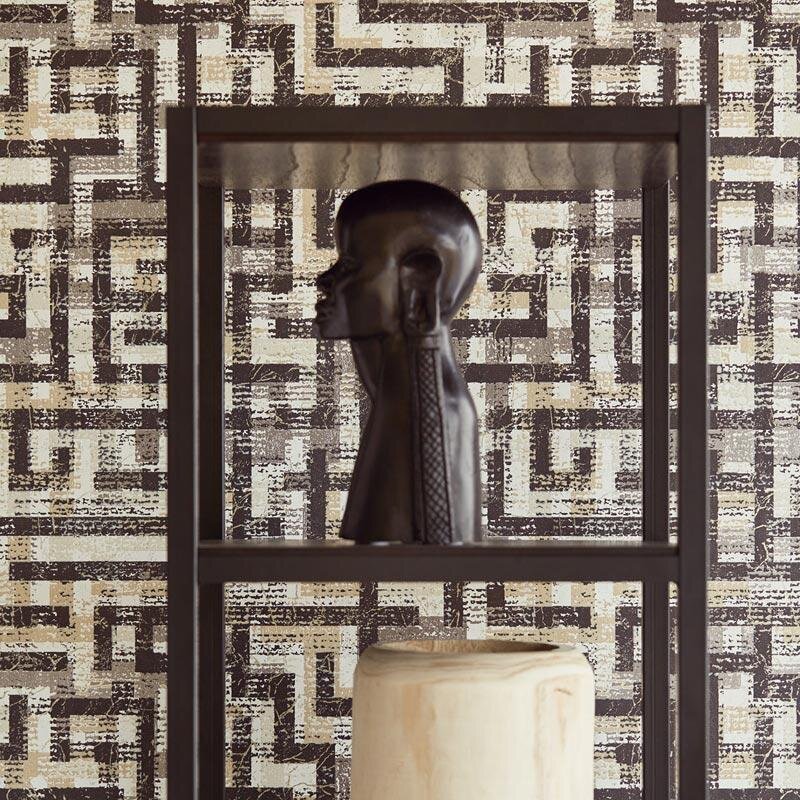 Tapete Beige, Creme, Schwarz, Anthrazit Eijffinger Vliestapete (1021466)