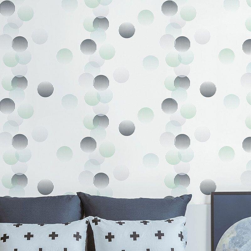 Tapete Grau, Silber, Grün, Weiß Novamur Vliestapete (1041310)