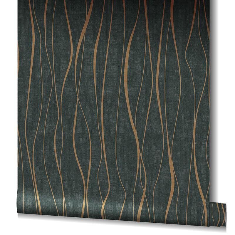 Tapete Gold, Kupfer, Schwarz, Anthrazit Novamur Vliestapete (1041308)