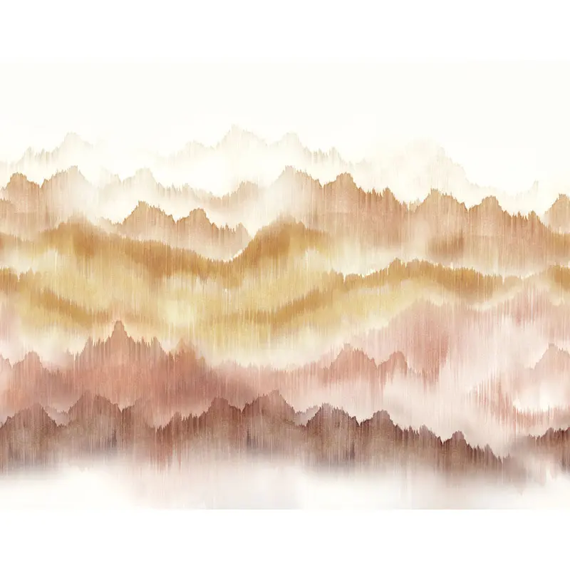 Digitaldruck-Tapete Beige, Creme, Braun, Rot Vista Sunset Masureel (1041213)