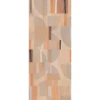 Digitaldruck-Tapete Grau, Silber, Orange, Terrakotta...