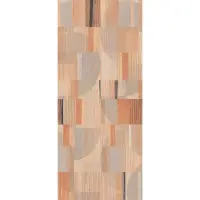 Digitaldruck-Tapete Grau, Silber, Orange, Terrakotta...