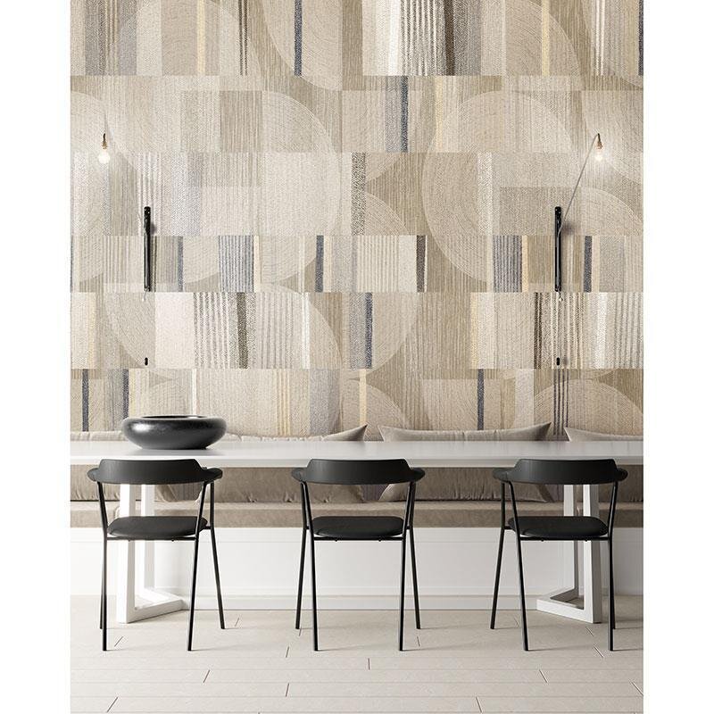 Digitaldruck-Tapete Braun, Grau, Silber Ariadne Rock Masureel (1041200)