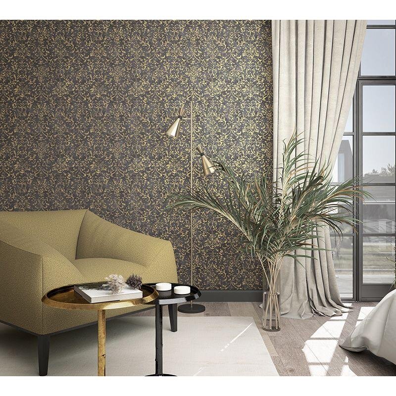 Tapete Gold, Kupfer, Schwarz, Anthrazit Marburg Vliestapete (1041198)