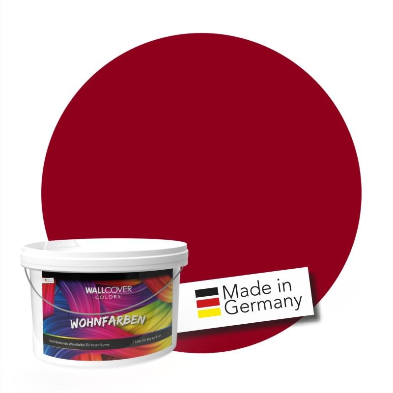 Wandfarbe NCS-S-2570-R Leidenschaftsrot von Wallcover Colors