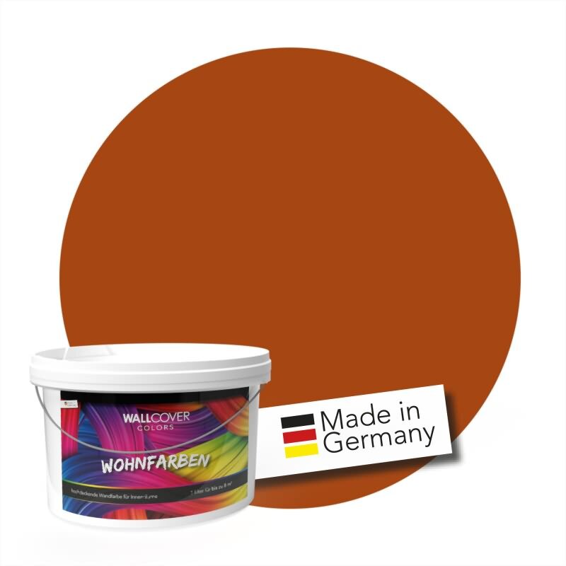 Wandfarbe NCS-S-3560-Y60R Terrakotta-Rot von Wallcover Colors