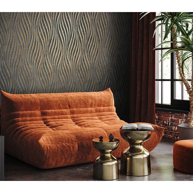 Tapete Braun, Schwarz, Anthrazit Marburg Vliestapete (1041164)