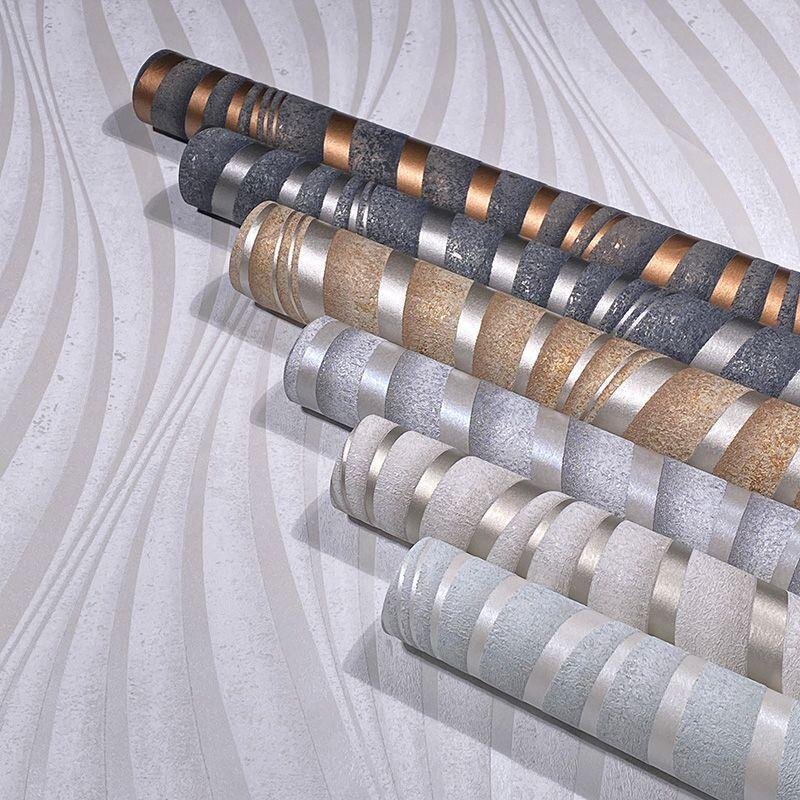 Tapete Beige, Creme, Grau, Silber Marburg Vliestapete (1041161)