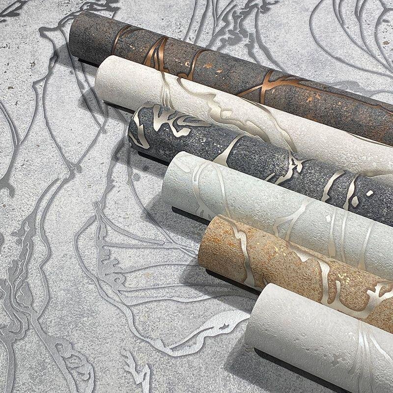 Tapete Grau, Silber, Schwarz, Anthrazit Marburg Vliestapete (1041158)