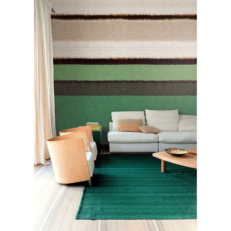 Digitaldruck-Tapete Braun, Grün Stripe Wood MASUREEL (1041137)