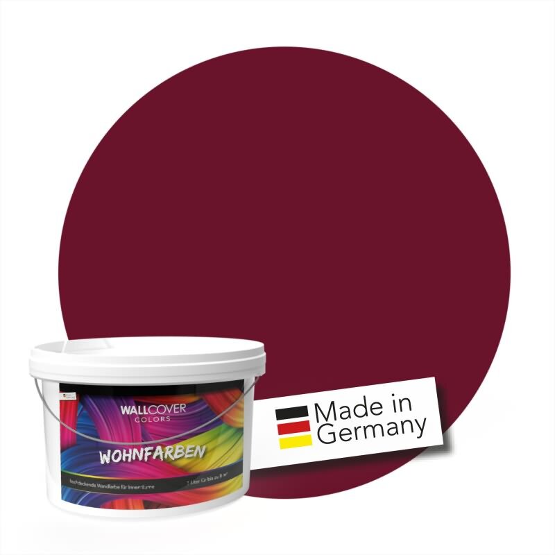 Wandfarbe NCS-S-5040-R10B Rubinrot von Wallcover Colors