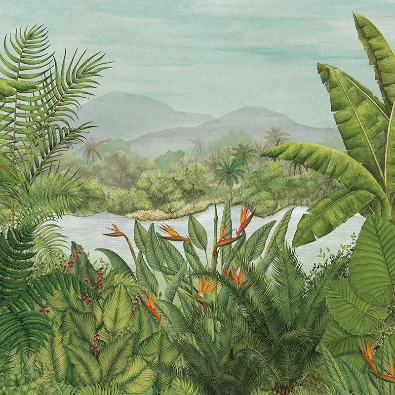 Digitaldruck-Tapete Grün Rainforest Bloom MASUREEL (1041131)