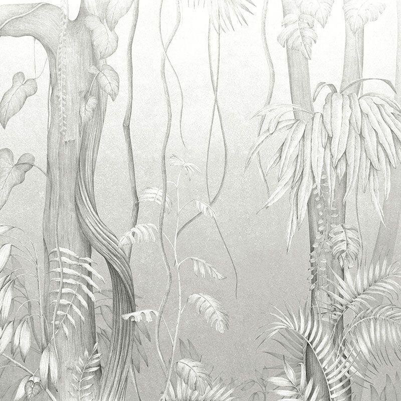 Digitaldruck-Tapete Grau, Silber Moesson Rain MASUREEL (1041116)