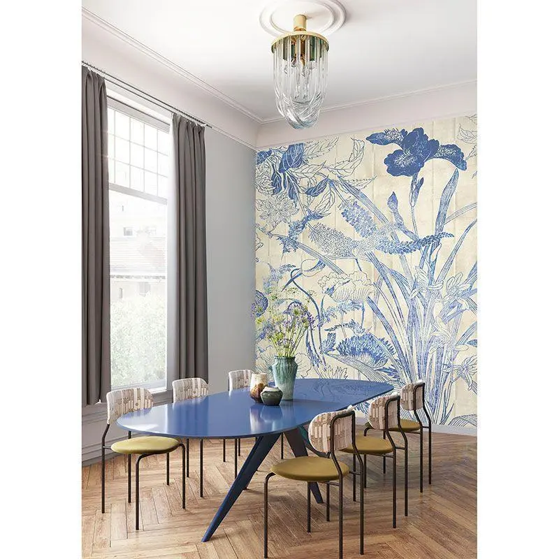 Digitaldruck-Tapete Beige, Creme, Blau Lei Delft MASUREEL (1041094)